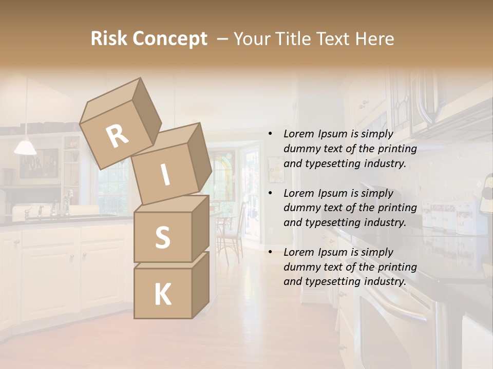 Wide Angle Shelves Interiors PowerPoint Template