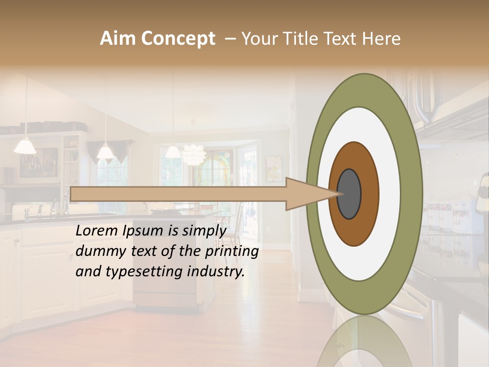 Wide Angle Shelves Interiors PowerPoint Template