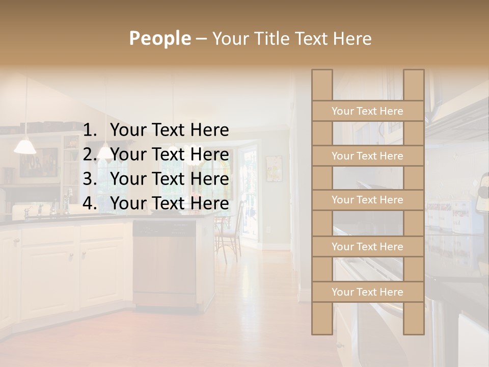 Wide Angle Shelves Interiors PowerPoint Template