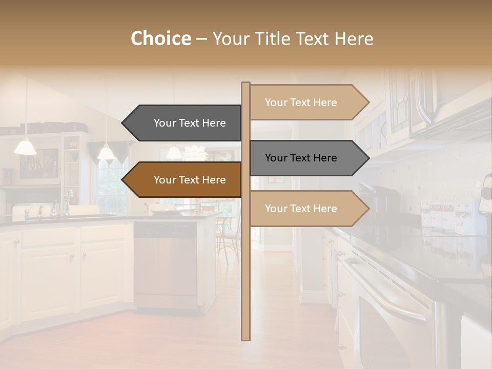 Wide Angle Shelves Interiors PowerPoint Template