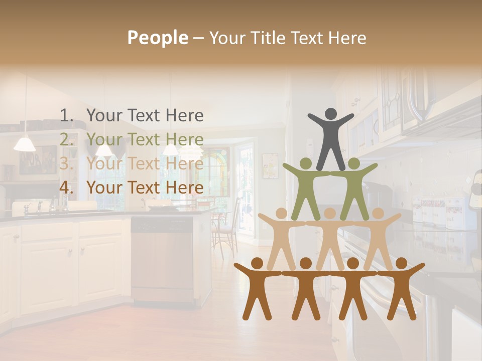 Wide Angle Shelves Interiors PowerPoint Template