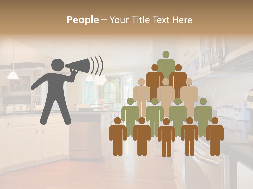 Wide Angle Shelves Interiors PowerPoint Template