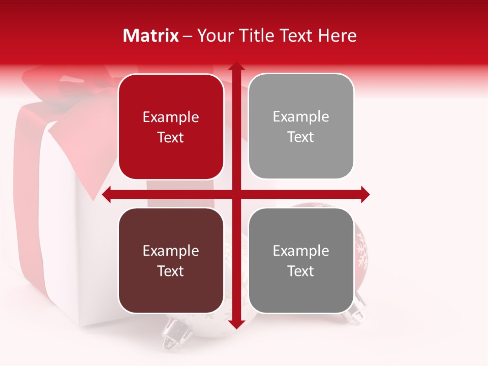 Christmas Design Bow PowerPoint Template