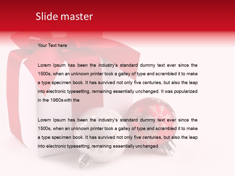 Christmas Design Bow PowerPoint Template