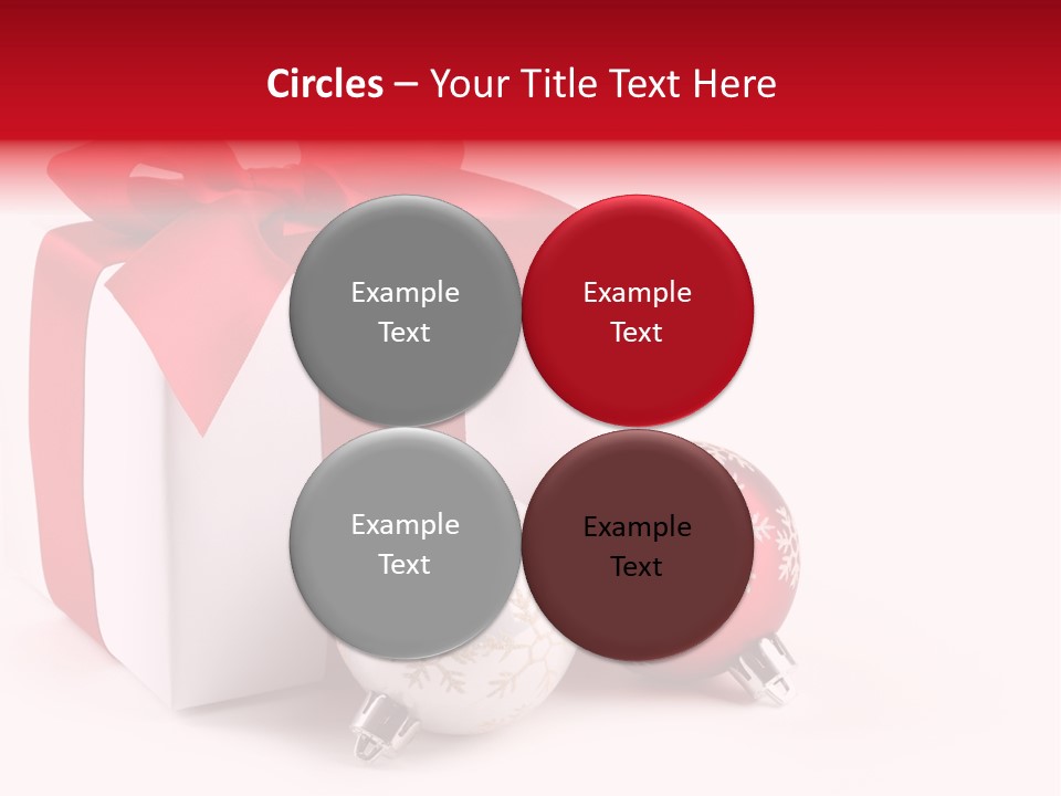 Christmas Design Bow PowerPoint Template