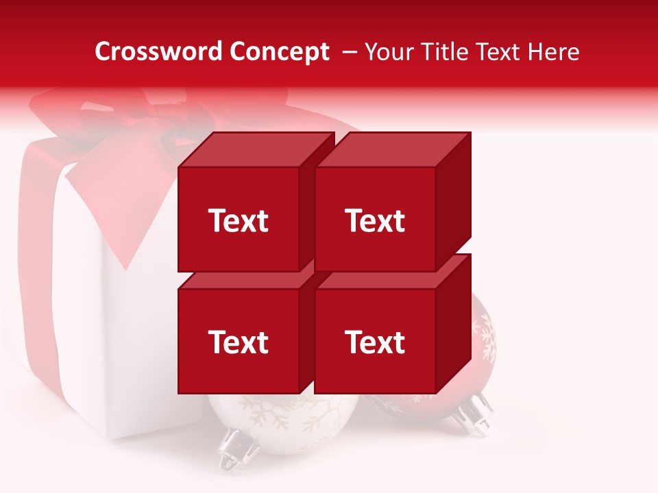 Christmas Design Bow PowerPoint Template