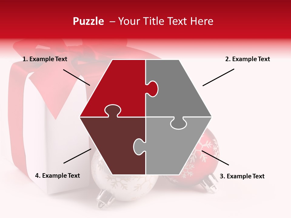 Christmas Design Bow PowerPoint Template