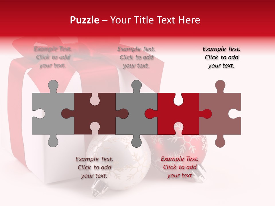 Christmas Design Bow PowerPoint Template