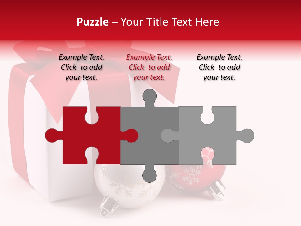 Christmas Design Bow PowerPoint Template