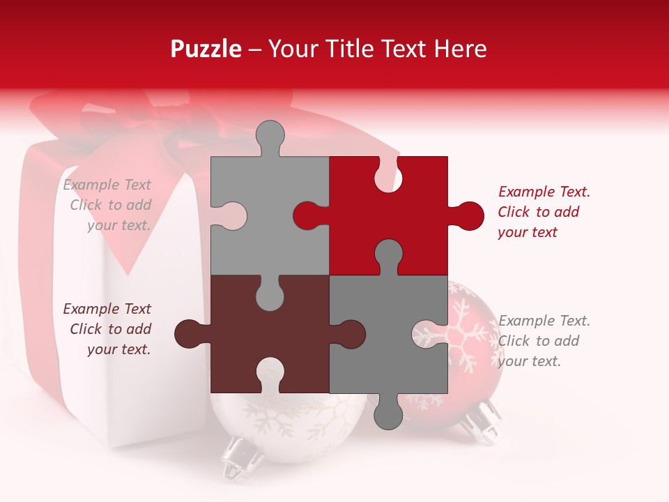 Christmas Design Bow PowerPoint Template