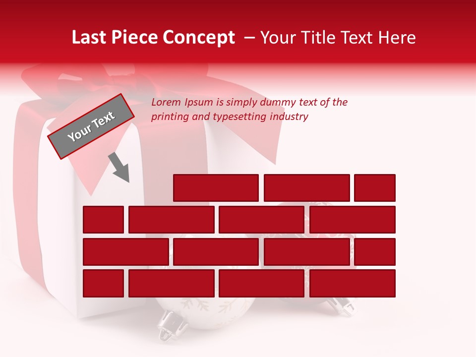 Christmas Design Bow PowerPoint Template