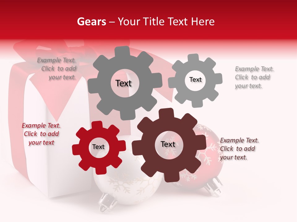 Christmas Design Bow PowerPoint Template