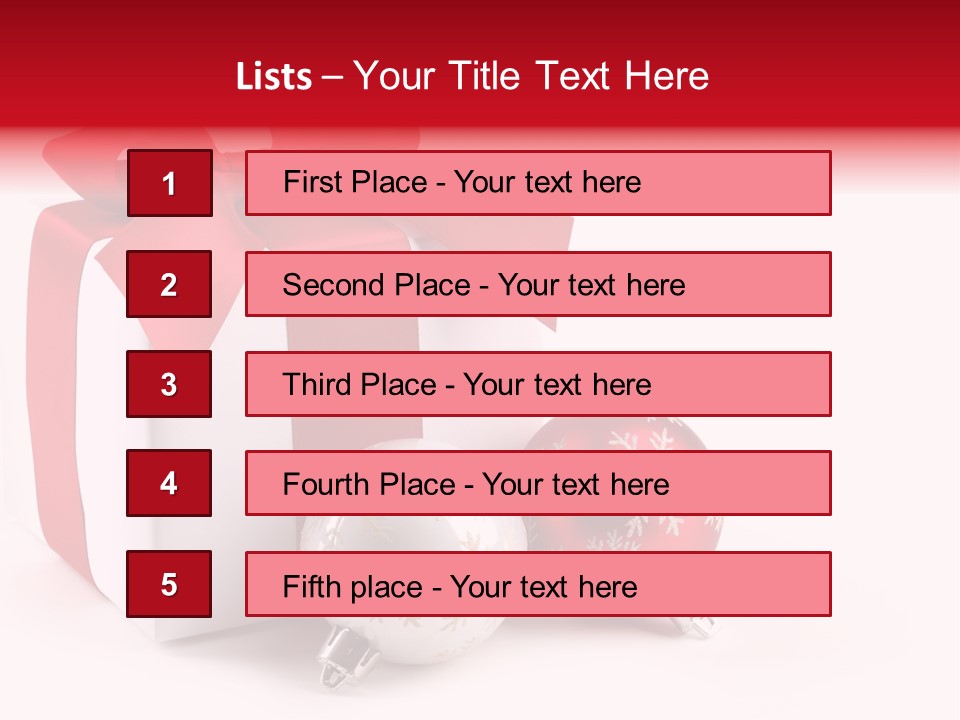 Christmas Design Bow PowerPoint Template