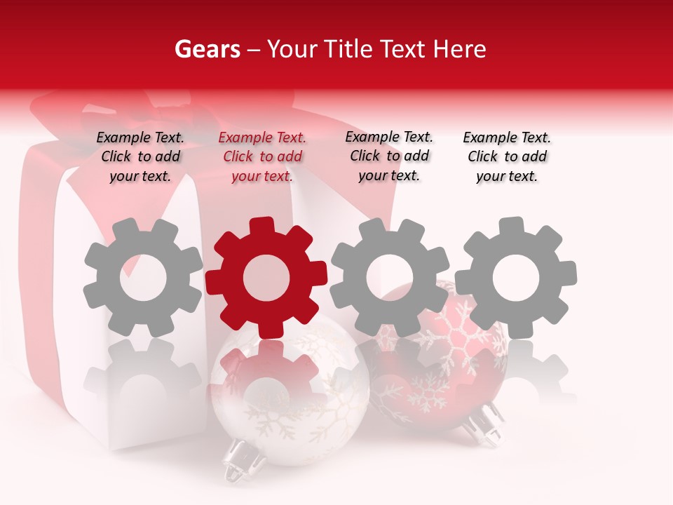 Christmas Design Bow PowerPoint Template