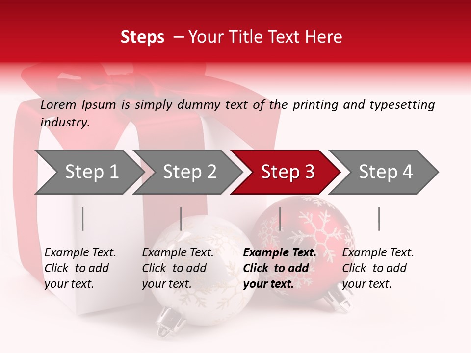 Christmas Design Bow PowerPoint Template