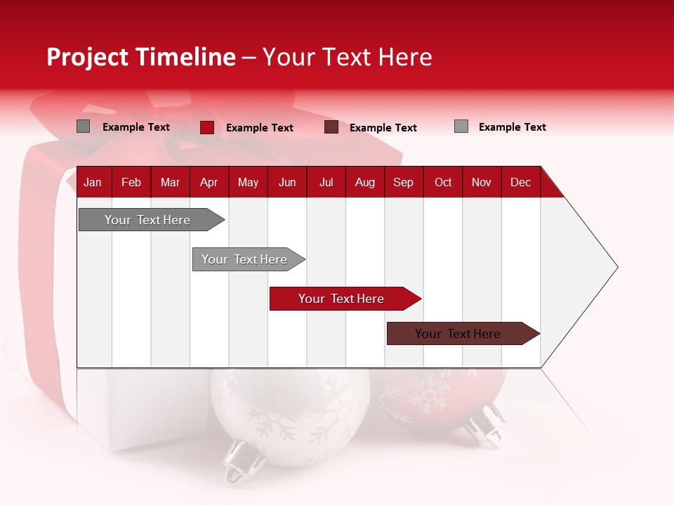 Christmas Design Bow PowerPoint Template