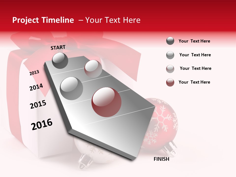 Christmas Design Bow PowerPoint Template