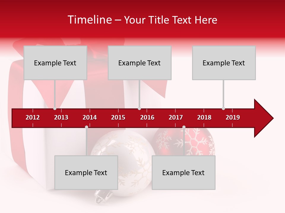 Christmas Design Bow PowerPoint Template