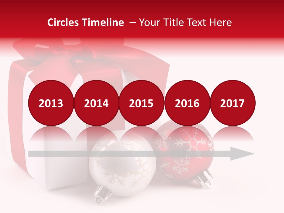 Christmas Design Bow PowerPoint Template