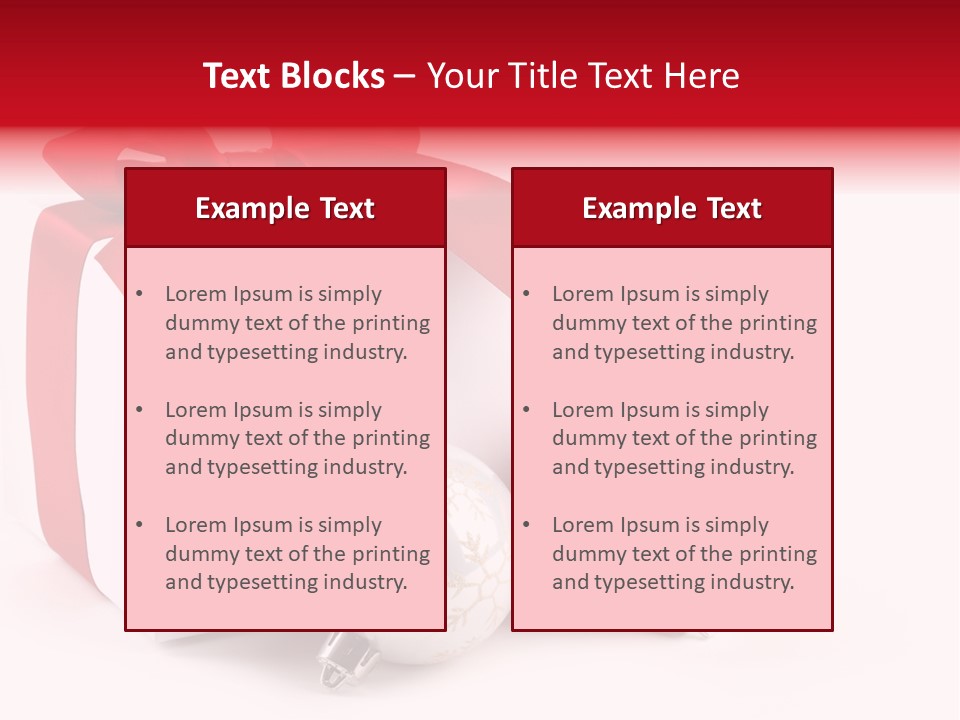 Christmas Design Bow PowerPoint Template