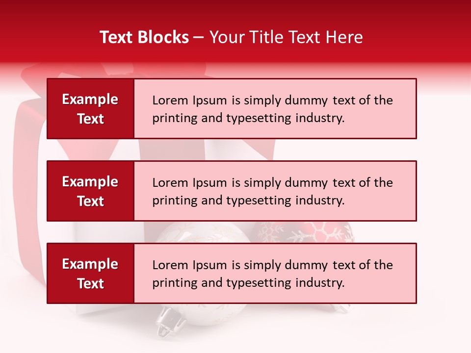 Christmas Design Bow PowerPoint Template