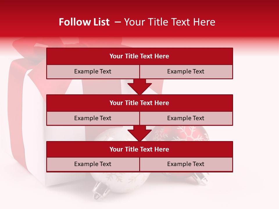 Christmas Design Bow PowerPoint Template