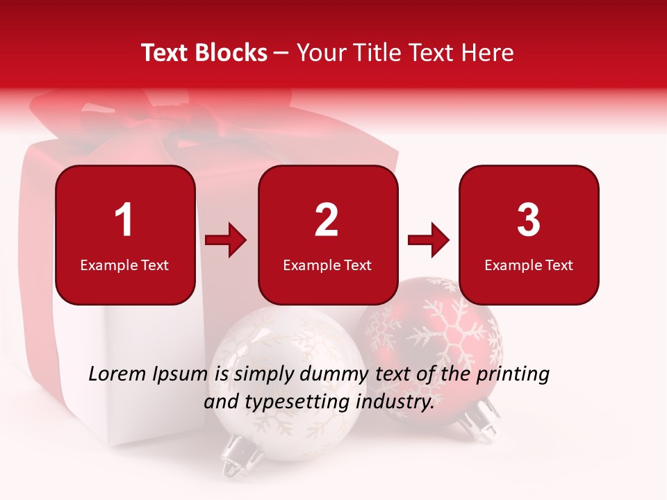 Christmas Design Bow PowerPoint Template