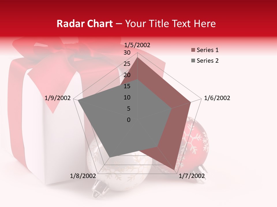 Christmas Design Bow PowerPoint Template
