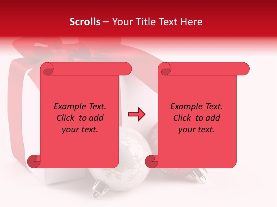 Christmas Design Bow PowerPoint Template