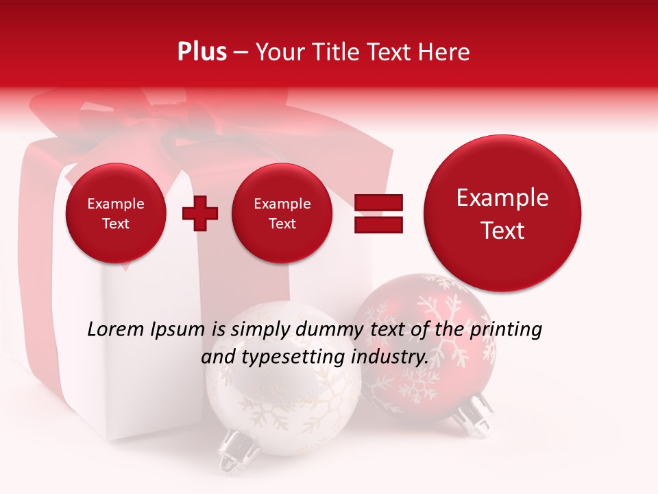 Christmas Design Bow PowerPoint Template