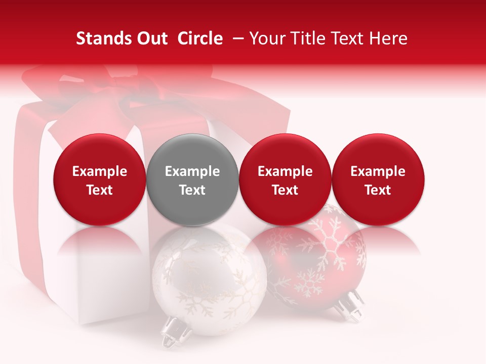 Christmas Design Bow PowerPoint Template
