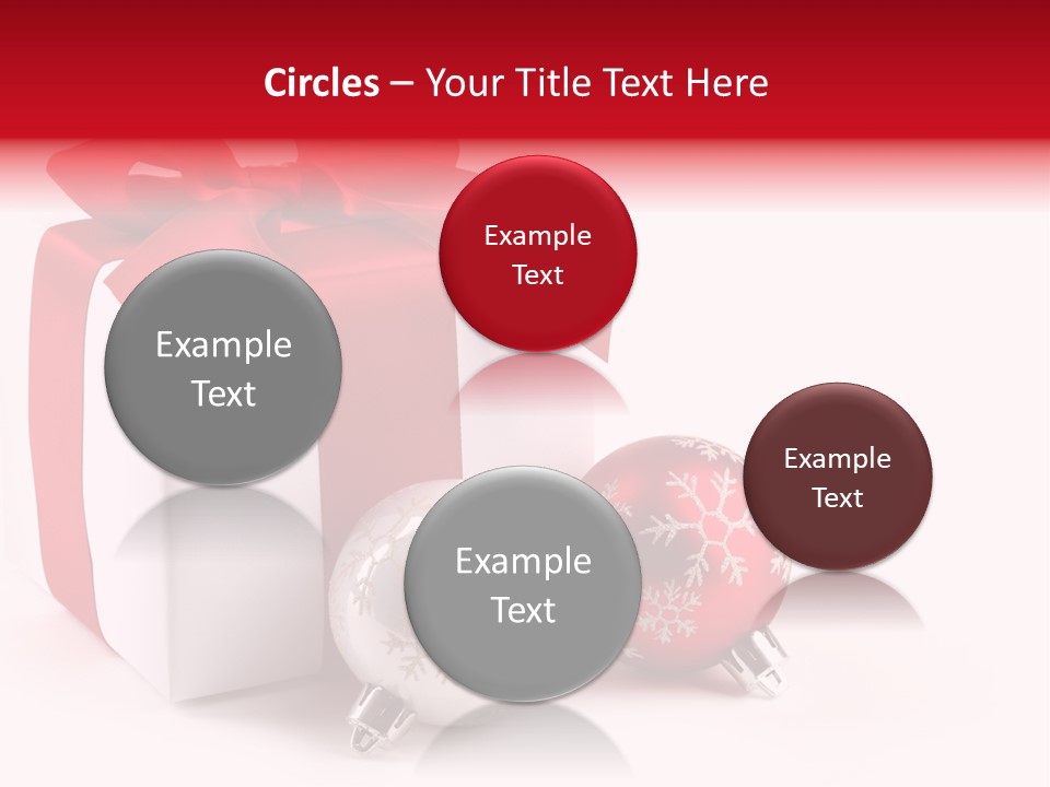 Christmas Design Bow PowerPoint Template