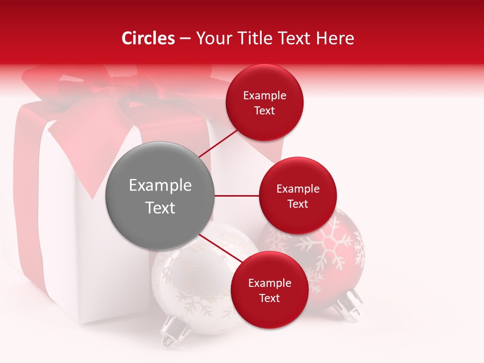 Christmas Design Bow PowerPoint Template