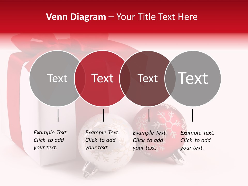 Christmas Design Bow PowerPoint Template