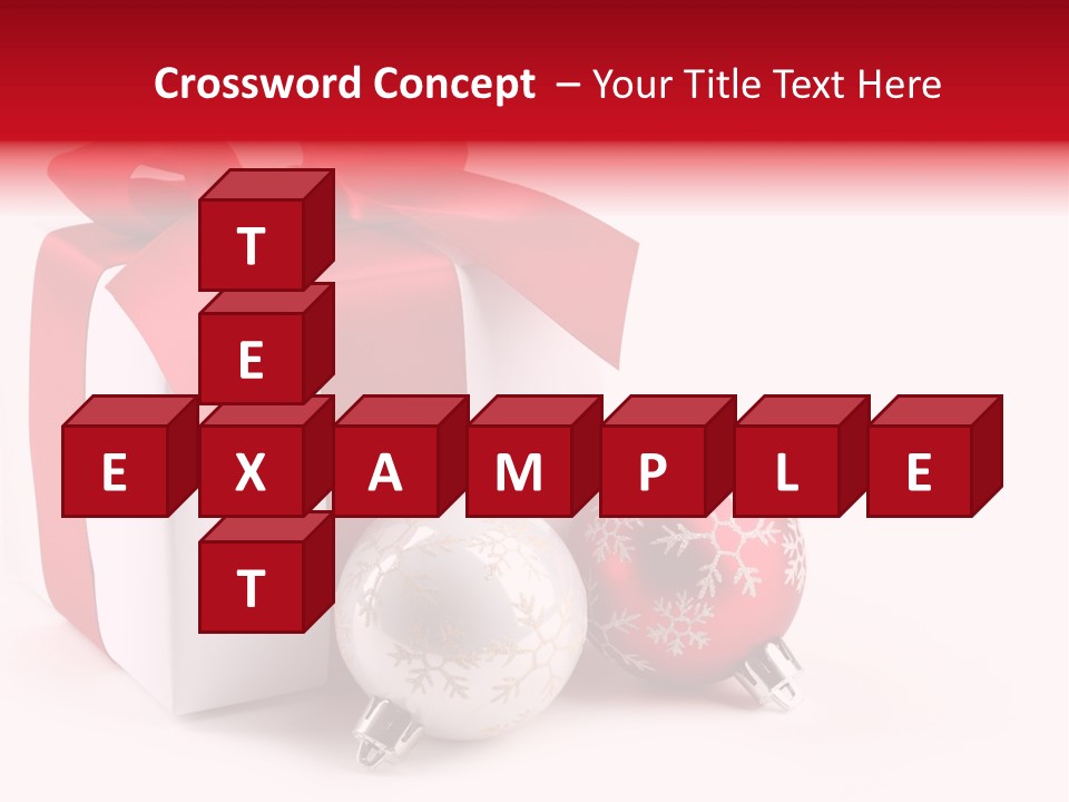 Christmas Design Bow PowerPoint Template