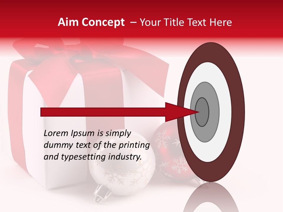 Christmas Design Bow PowerPoint Template