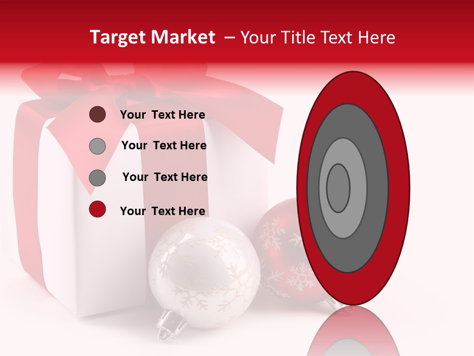 Christmas Design Bow PowerPoint Template