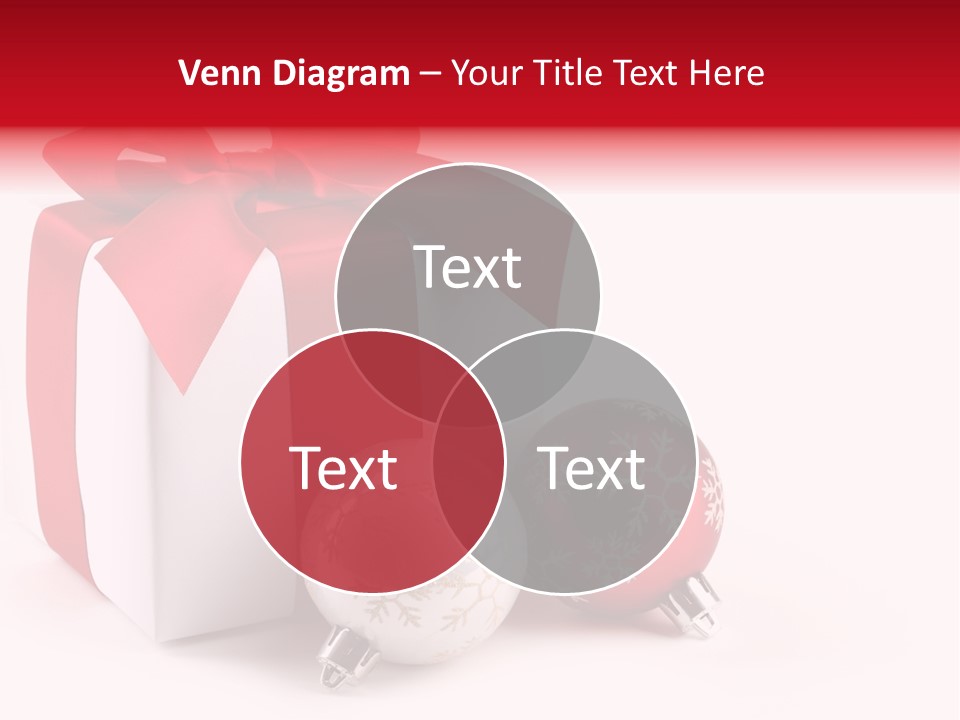 Christmas Design Bow PowerPoint Template