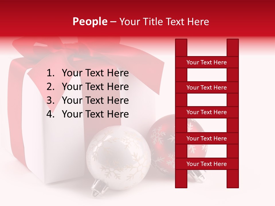 Christmas Design Bow PowerPoint Template