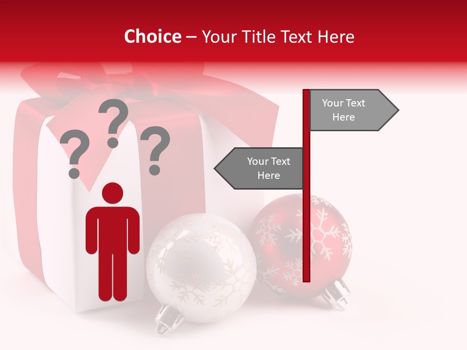 Christmas Design Bow PowerPoint Template