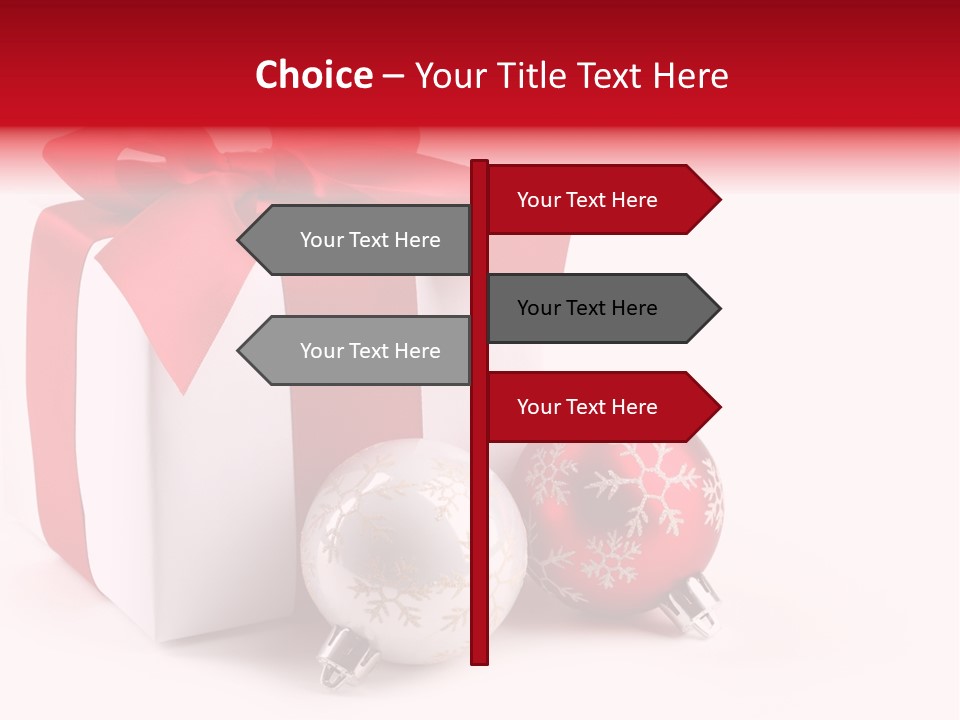 Christmas Design Bow PowerPoint Template