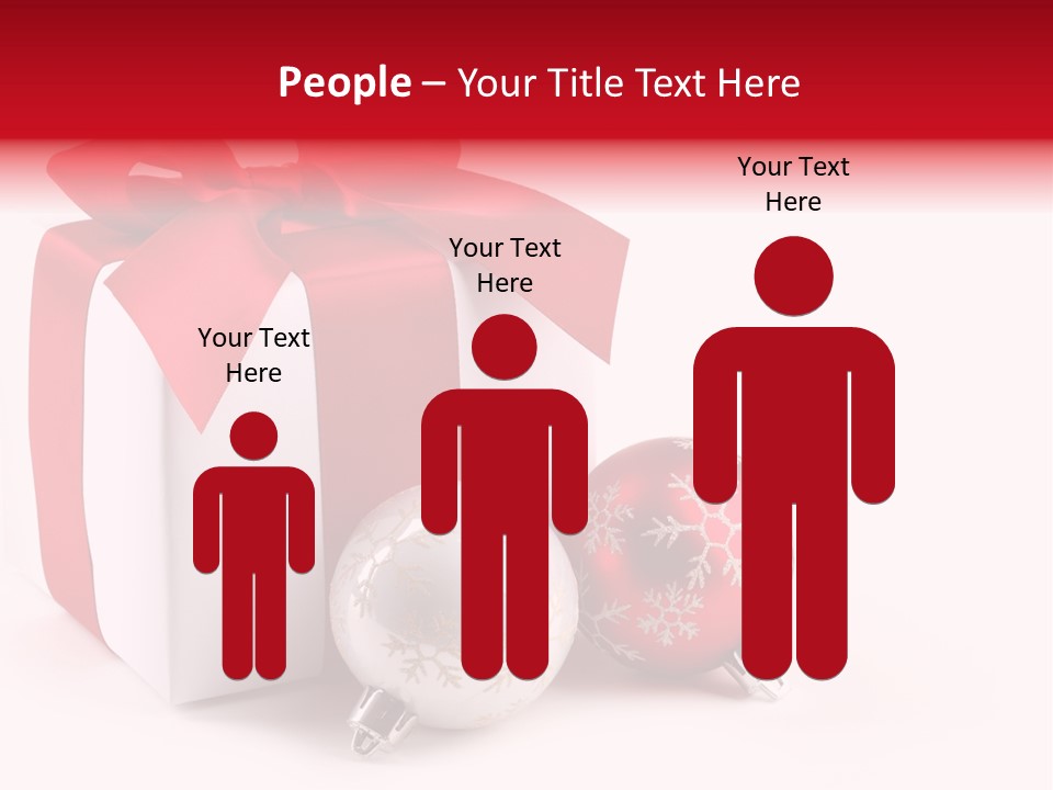 Christmas Design Bow PowerPoint Template