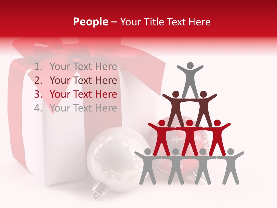 Christmas Design Bow PowerPoint Template