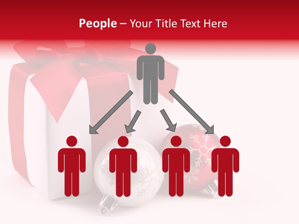 Christmas Design Bow PowerPoint Template