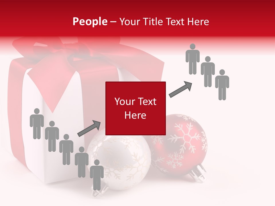 Christmas Design Bow PowerPoint Template