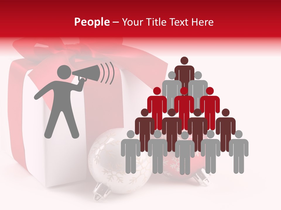 Christmas Design Bow PowerPoint Template