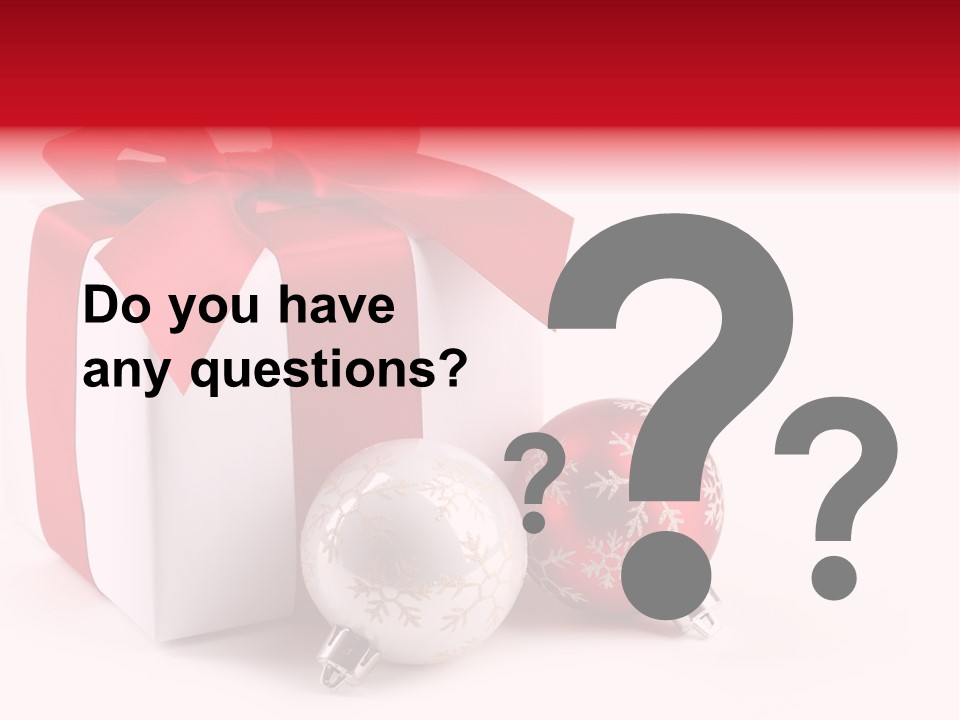 Christmas Design Bow PowerPoint Template