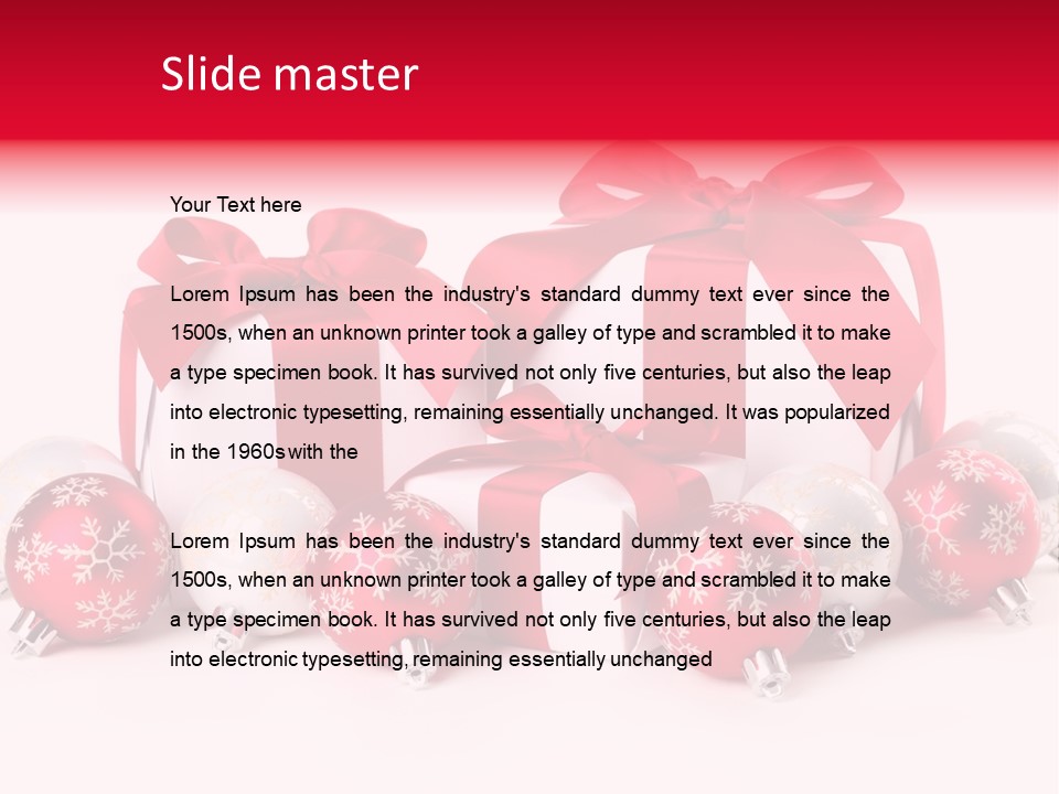 Red Present Shiny PowerPoint Template