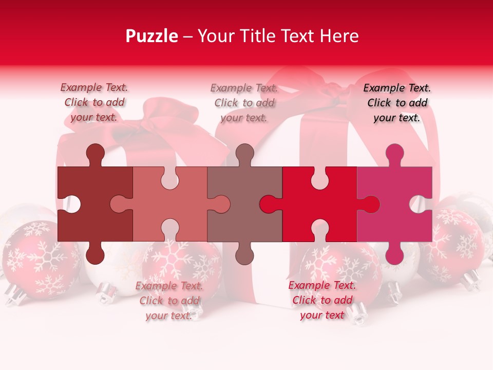 Red Present Shiny PowerPoint Template