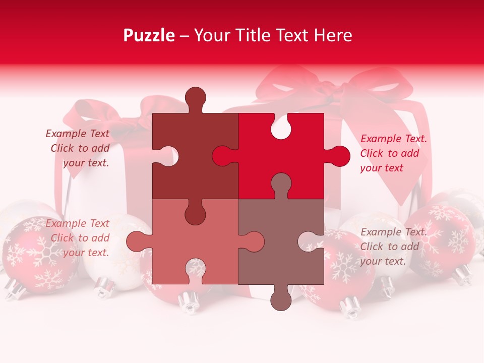 Red Present Shiny PowerPoint Template